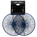 Mi Amore String Art Dangle-Earrings Blue/Black