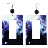 Mi Amore Galaxy Dangle-Earrings Blue/Black