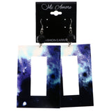 Mi Amore Galaxy Dangle-Earrings Blue/Black