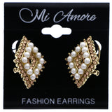 Mi Amore Post-Earrings Peach/White