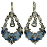 Mi Amore Dangle-Earrings Silver-Tone/Blue