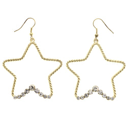 Mi Amore Star Dangle-Earrings Gold-Tone/Silver-Tone