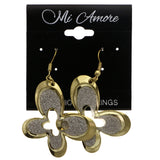 Mi Amore Butterfly Dangle-Earrings Silver-Tone/Gold-Tone