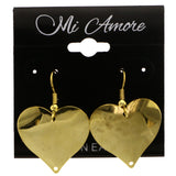Mi Amore Heart Dangle-Earrings Gold-Tone