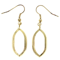 Mi Amore Textured Dangle-Earrings Gold-Tone