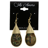 Mi Amore Dangle-Earrings Brown/Gold-Tone