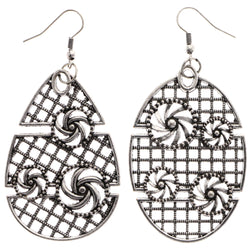 Mi Amore Unique Dangle-Earrings Silver-Tone