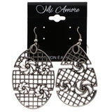 Mi Amore Unique Dangle-Earrings Silver-Tone