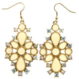 Mi Amore AB Finish Dangle-Earrings Yellow/Gold-Tone