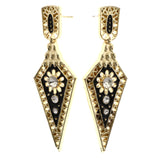 Mi Amore Dangle-Earrings Gold-Tone/Black