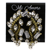 Mi Amore Antiqued Dangle-Earrings Silver-Tone/Gold-Tone