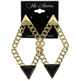 Mi Amore Drop-Dangle-Earrings Gold-Tone/Black