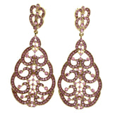 Mi Amore Drop-Dangle-Earrings Pink/Gold-Tone