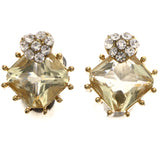 Mi Amore Heart Post-Earrings Yellow/Gold-Tone