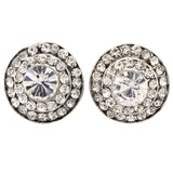 Mi Amore Antiqued Post-Earrings Silver-Tone