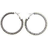 Mi Amore Hoop-Earrings Silver-Tone/Green