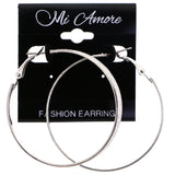 Mi Amore Hoop-Earrings Silver-Tone