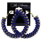 Mi Amore Antiqued Hoop-Earrings Gold-Tone/Blue