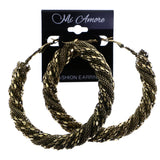 Mi Amore Antiqued Hoop-Earrings Gold-Tone