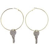 Mi Amore Key Dangle-Earrings Gold-Tone/Silver-Tone