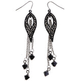 Mi Amore Dangle-Earrings Black/Dark-Silver