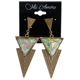 Mi Amore Drop-Dangle-Earrings Gold-Tone/Green