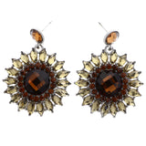 Mi Amore Flower Drop-Dangle-Earrings Orange/Yellow