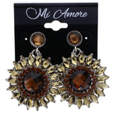 Mi Amore Flower Drop-Dangle-Earrings Orange/Yellow