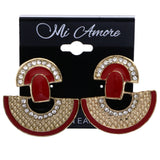 Mi Amore Drop-Dangle-Earrings Gold-Tone/Red