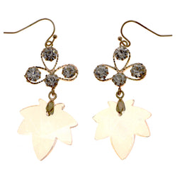 Mi Amore Leaf Dangle-Earrings Gold-Tone/Silver-Tone