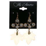 Mi Amore Leaf Dangle-Earrings Gold-Tone/Silver-Tone