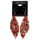 Mi Amore Flower Dangle-Earrings Red/Multicolor