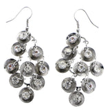 Mi Amore Antiqued Chandelier-Earrings Silver-Tone