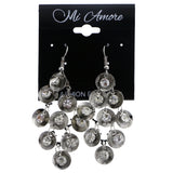 Mi Amore Antiqued Chandelier-Earrings Silver-Tone