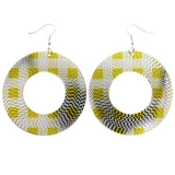 Mi Amore Polka Dot Dangle-Earrings Silver-Tone/Yellow