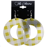 Mi Amore Polka Dot Dangle-Earrings Silver-Tone/Yellow