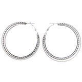 Mi Amore Hoop-Earrings Silver-Tone