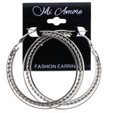 Mi Amore Hoop-Earrings Silver-Tone