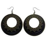 Mi Amore Antiqued Dangle-Earrings Gold-Tone/Black