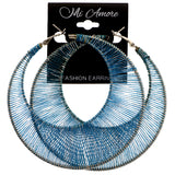 Mi Amore Hoop-Earrings Blue/Silver-Tone