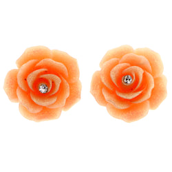 Mi Amore Rose Post-Earrings Orange