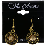 Mi Amore Antiqued Dangle-Earrings Gold-Tone/Orange