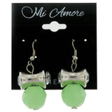 Mi Amore Dangle-Earrings Silver-Tone/Green