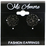Mi Amore Flower Post-Earrings Black