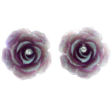 Mi Amore Rose Post-Earrings Purple