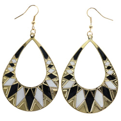 Mi Amore Dangle-Earrings Black/Gold-Tone