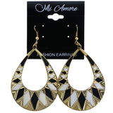 Mi Amore Dangle-Earrings Black/Gold-Tone