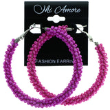 Mi Amore Unique Hoop-Earrings Pink/Purple
