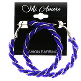 Mi Amore Hoop-Earrings Blue/Silver-Tone