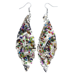 Mi Amore Leaf Dangle-Earrings Multicolor